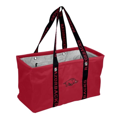 Arkansas Razorbacks Logo Brands Picnic Caddy with Wordmark Strap