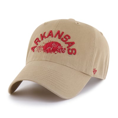  Arkansas Razorbacks '47 Vault Clean Up Adjustable Hat - Khaki