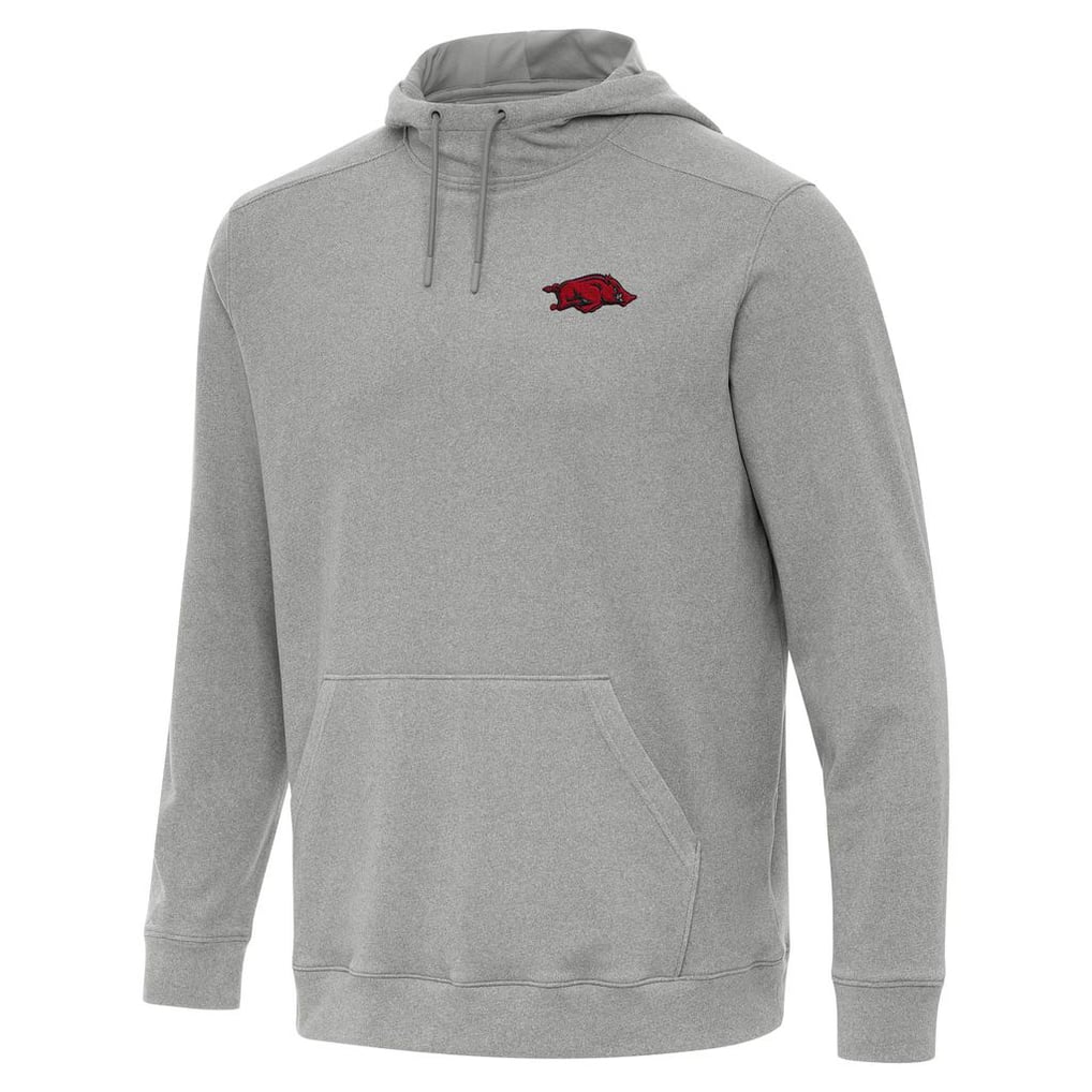 Arkansas Razorbacks Antigua Cloud Pullover Hoodie - Heather Gray