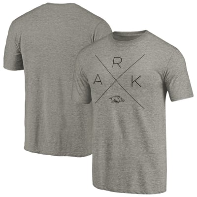 Arkansas Razorbacks Quad Tri-Blend T-Shirt - Ash