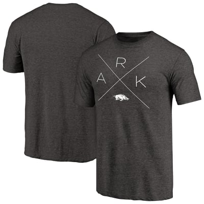 Arkansas Razorbacks Quad Tri-Blend T-Shirt - Black