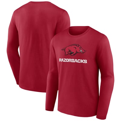 Arkansas Razorbacks Team Lockup Long Sleeve T-Shirt - Cardinal