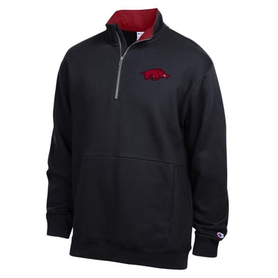  Arkansas Razorbacks Champion Fleece Quarter-Zip Pullover - Black