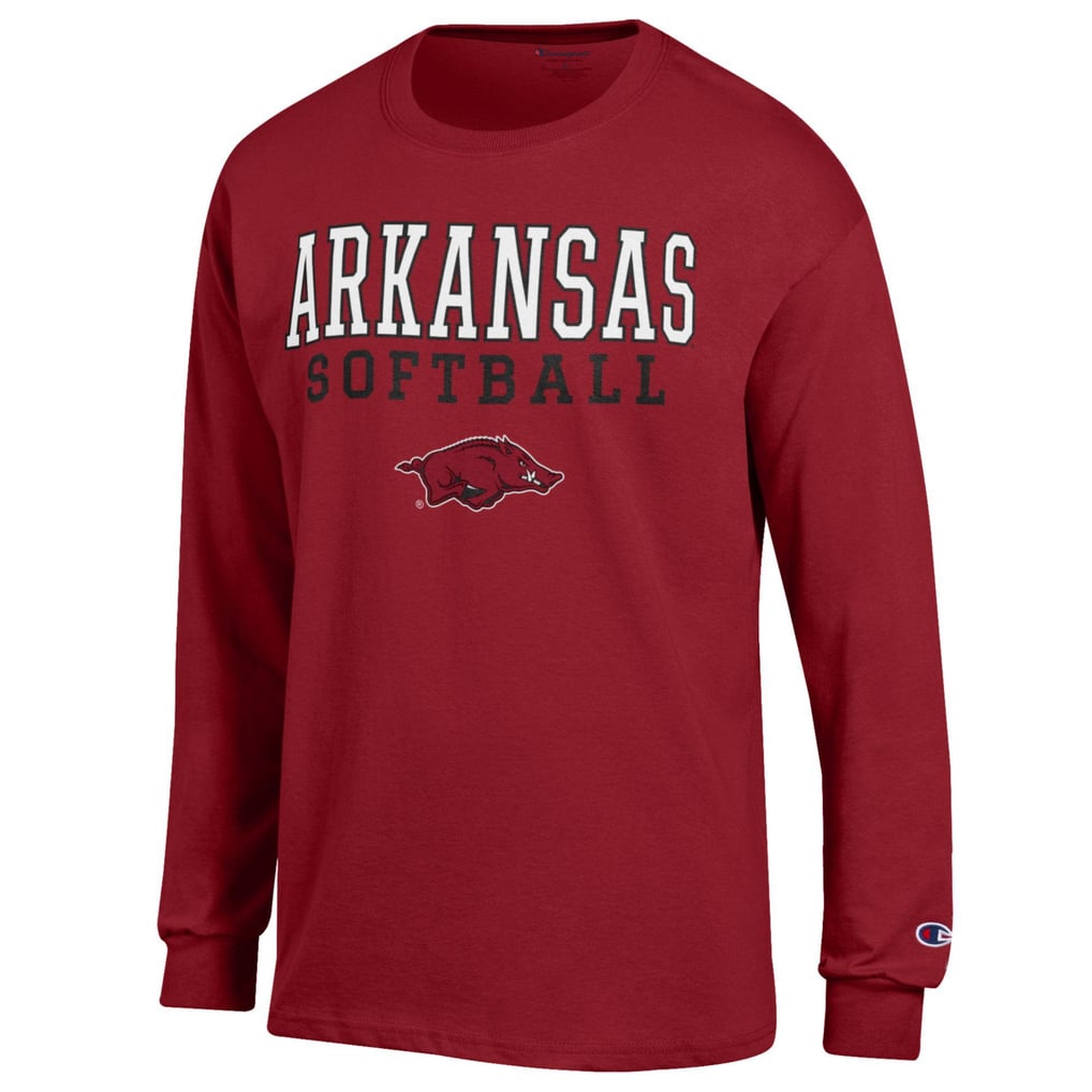 Arkansas Razorbacks Champion Softball Stack Long Sleeve T-Shirt - Cardinal