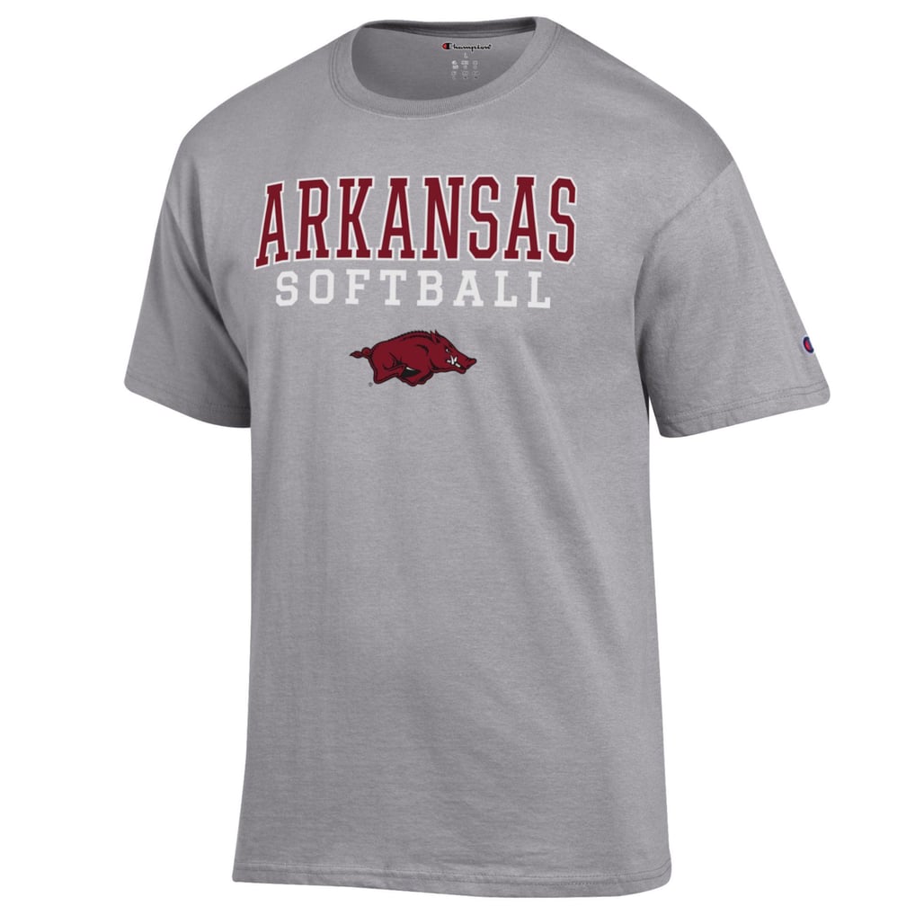 Arkansas Razorbacks Champion Softball Stack T-Shirt - Gray