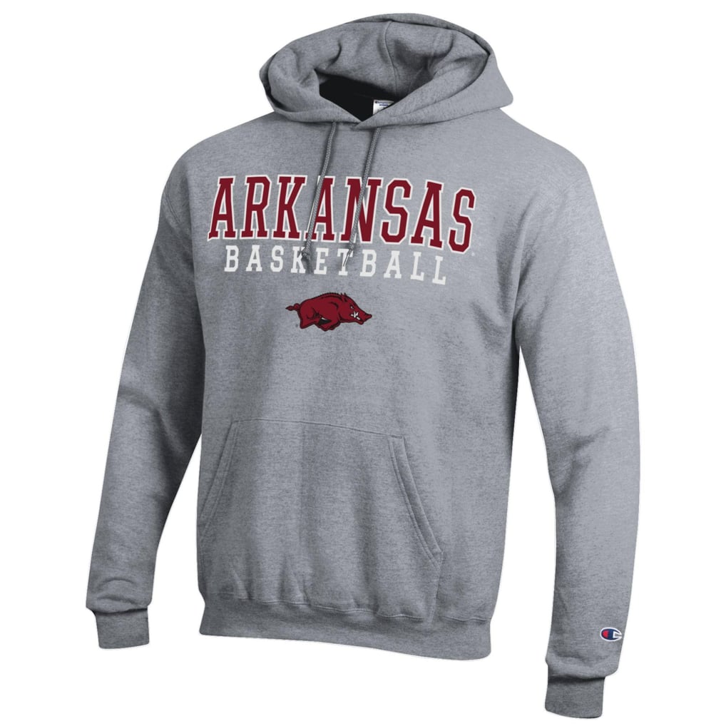 Arkansas Razorbacks Champion Basketball Stack Pullover Hoodie - Heather Gray