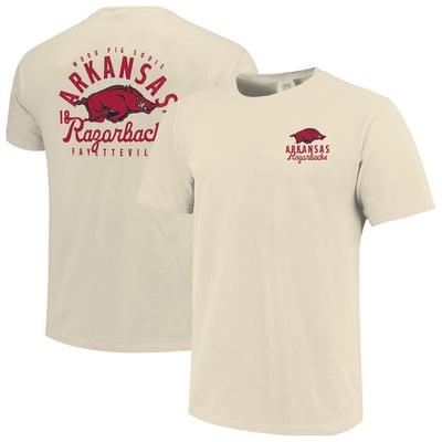 Arkansas Razorbacks Comfort Colors Mascot Overlay T-Shirt - Cream