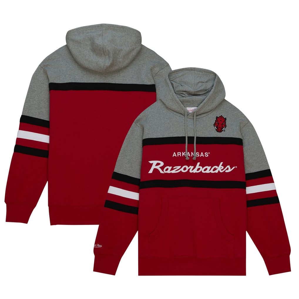 Arkansas Razorbacks Mitchell & Ness Head Coach Pullover Hoodie - Crimson