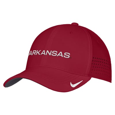Arkansas Razorbacks Nike 2026 On-Field AeroBill SwooshFlex Dri-FIT Hat - Cardinal