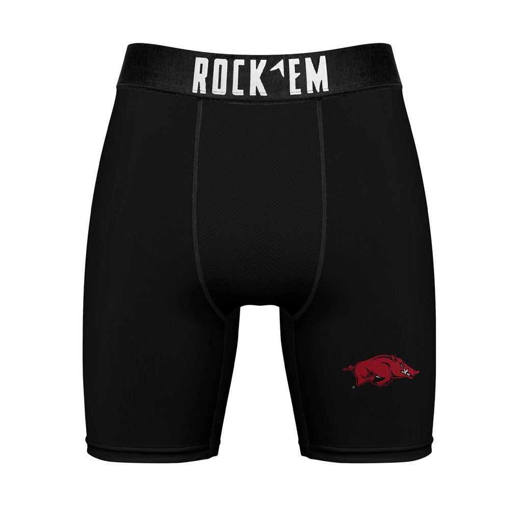 Arkansas Razorbacks Rock Em Socks Primary Crew Socks & Boxer Briefs Combo Pack