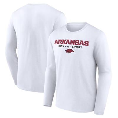 Arkansas Razorbacks Authentic Pick-A-Sport Long Sleeve T-Shirt - White
