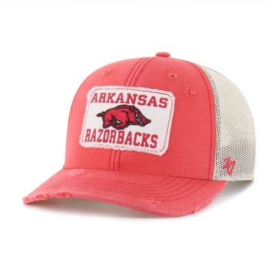 Arkansas Razorbacks '47 Unisex Egremont Well-Worn Adjustable Trucker Hat - Red