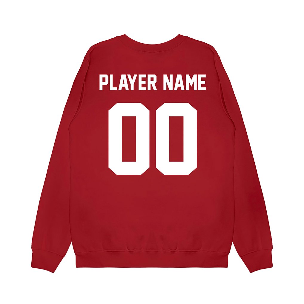 Arkansas Razorbacks Unisex NIL Pick-A-Player Baseball Sweatshirt - Cardinal