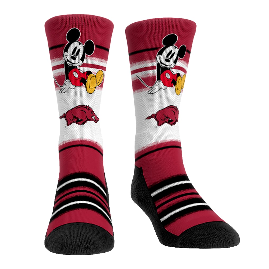 Arkansas Razorbacks Rock Em Socks Unisex Disney Three-Pack Crew Socks