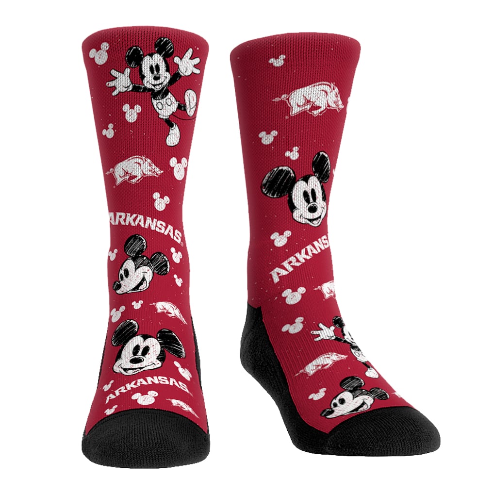 Arkansas Razorbacks Rock Em Socks Unisex Disney Three-Pack Crew Socks