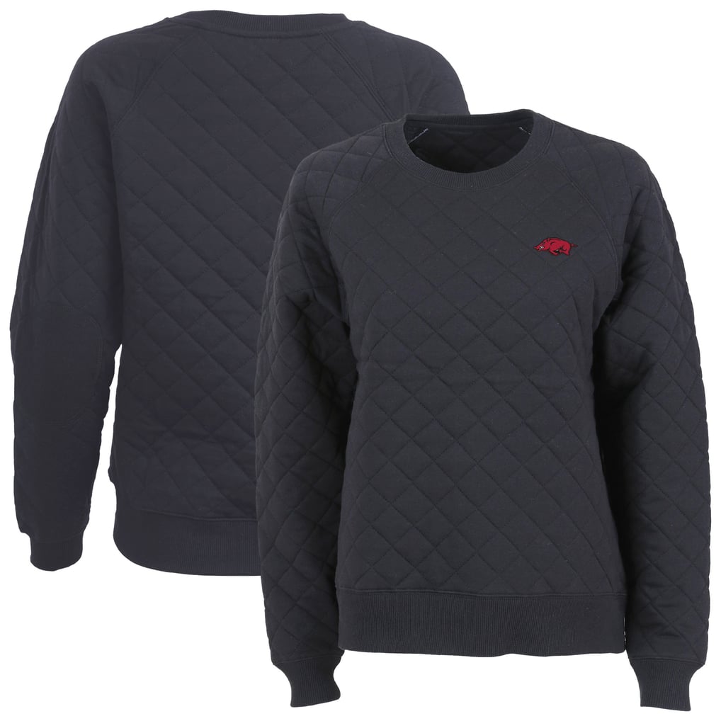Arkansas Razorbacks Boxercraft Women's Quilted Pullover Sweatshirt - Black