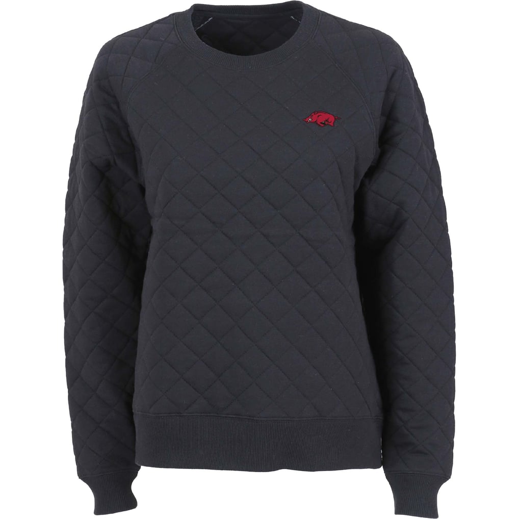 Arkansas Razorbacks Boxercraft Women's Quilted Pullover Sweatshirt - Black