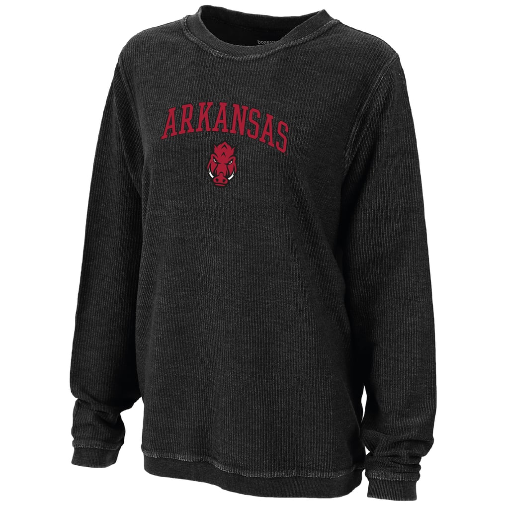Arkansas Razorbacks Boxercraft Women's Rally Corduroy Pullover Sweatshirt - Black