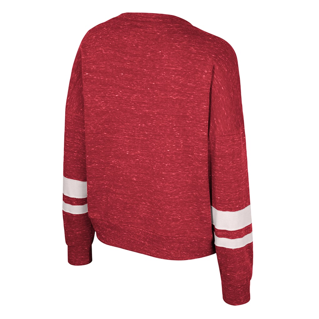 Arkansas Razorbacks Colosseum Women's Lost City Speckle Pullover Sweatshirt - Cardinal