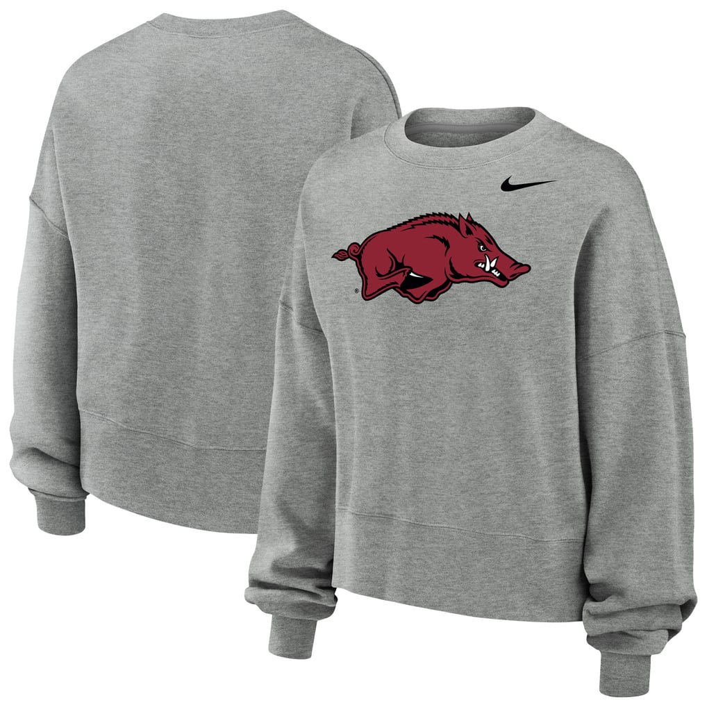 Arkansas Razorbacks Nike Women's Phoenix Fleece Pullover Sweatshirt - Heather Gray
