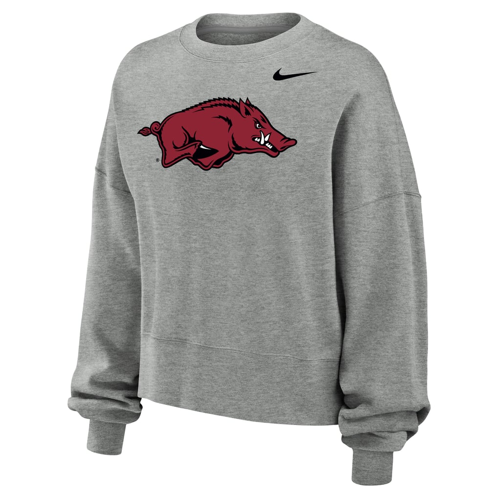 Arkansas Razorbacks Nike Women's Phoenix Fleece Pullover Sweatshirt - Heather Gray
