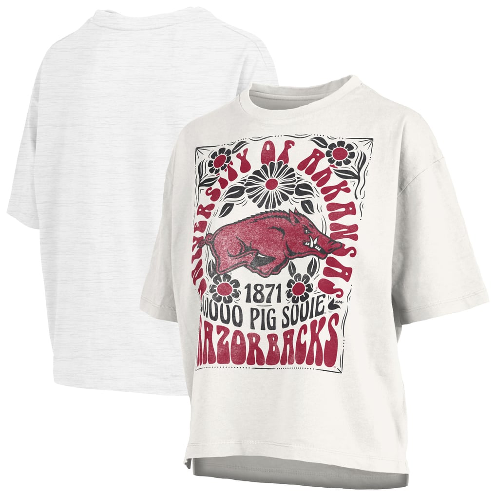 Arkansas Razorbacks Pressbox Women's Harmony Oversized T-Shirt - White