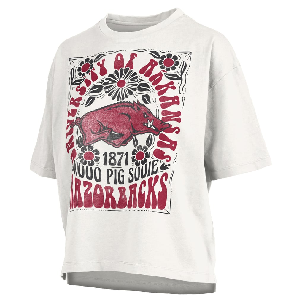 Arkansas Razorbacks Pressbox Women's Harmony Oversized T-Shirt - White