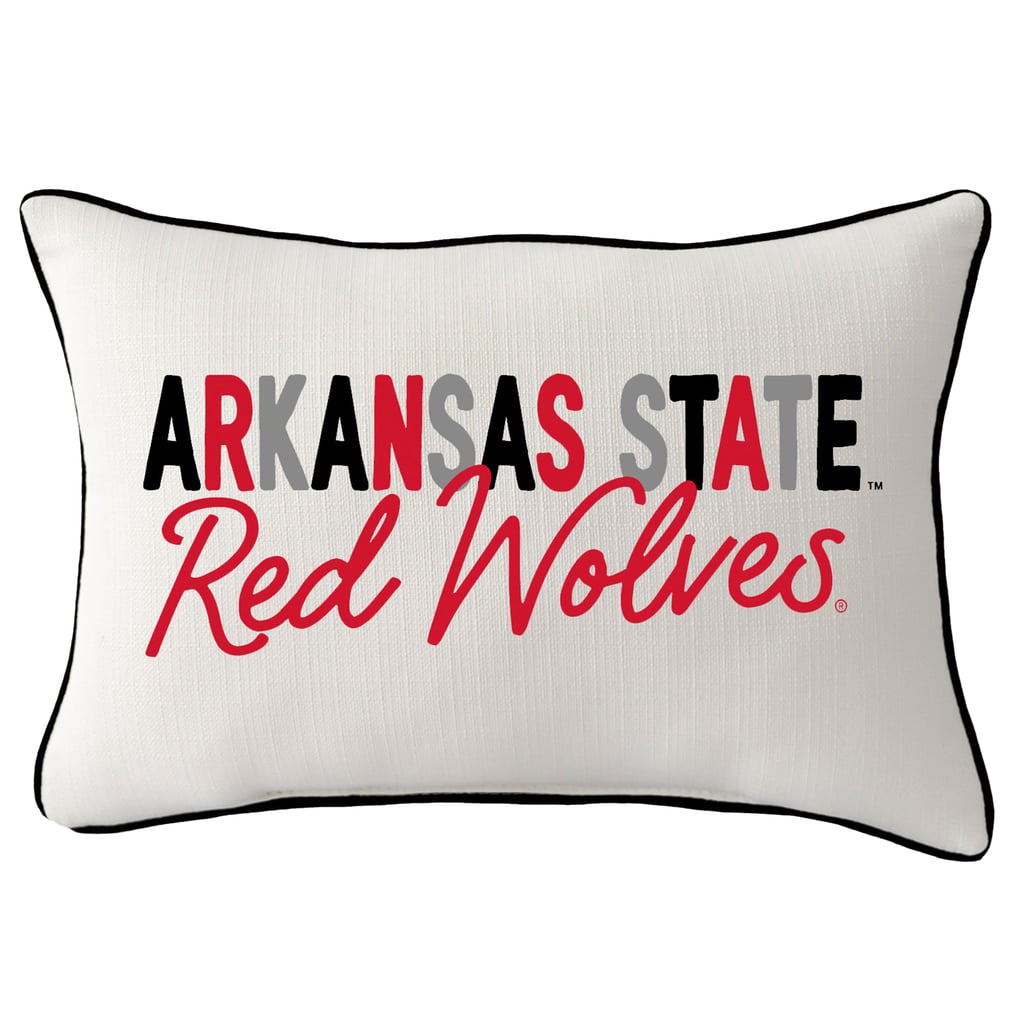  Arkansas State Red Wolves Tones Rectangular Piped Pillow