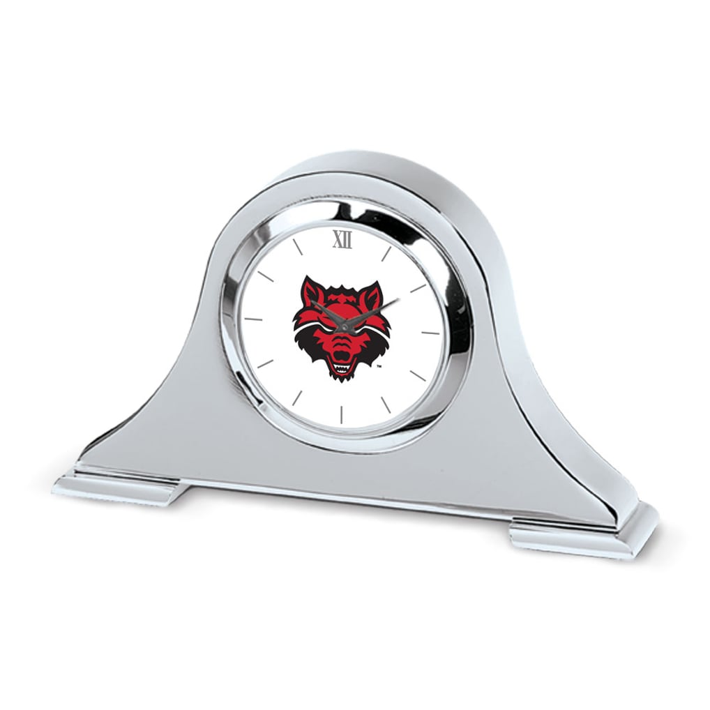  Arkansas State Red Wolves Napoleon Desk Clock - Silver