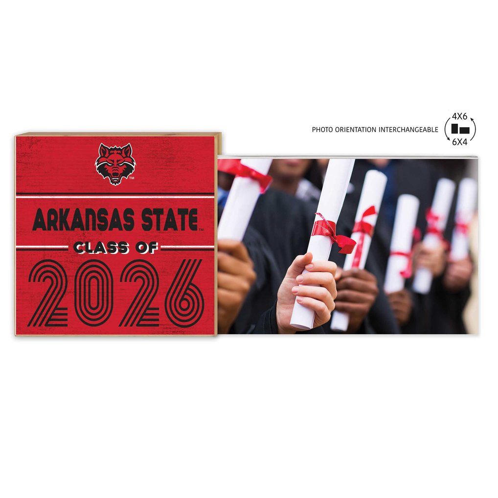 Arkansas State Red Wolves 5" x 10.5" 2026 Grad Floating Photo Frame