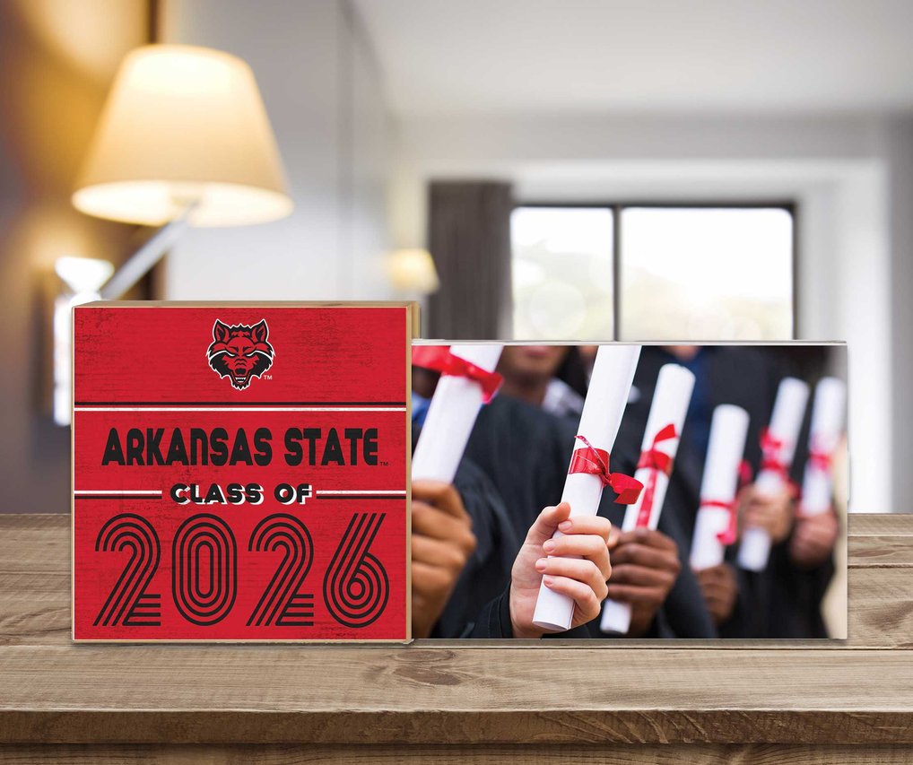 Arkansas State Red Wolves 5" x 10.5" 2026 Grad Floating Photo Frame