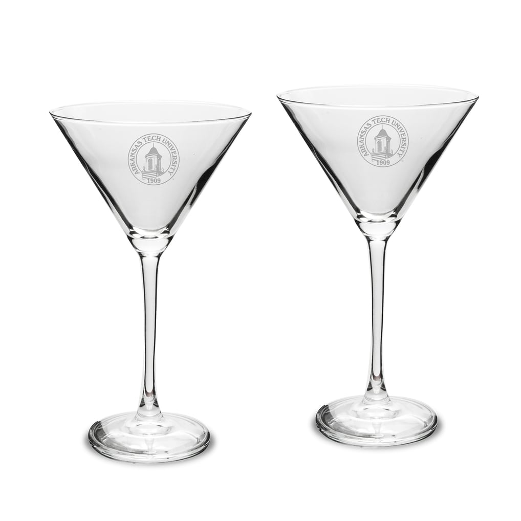 Arkansas Tech Two-Piece Traditional 10oz. Martini Glass Set