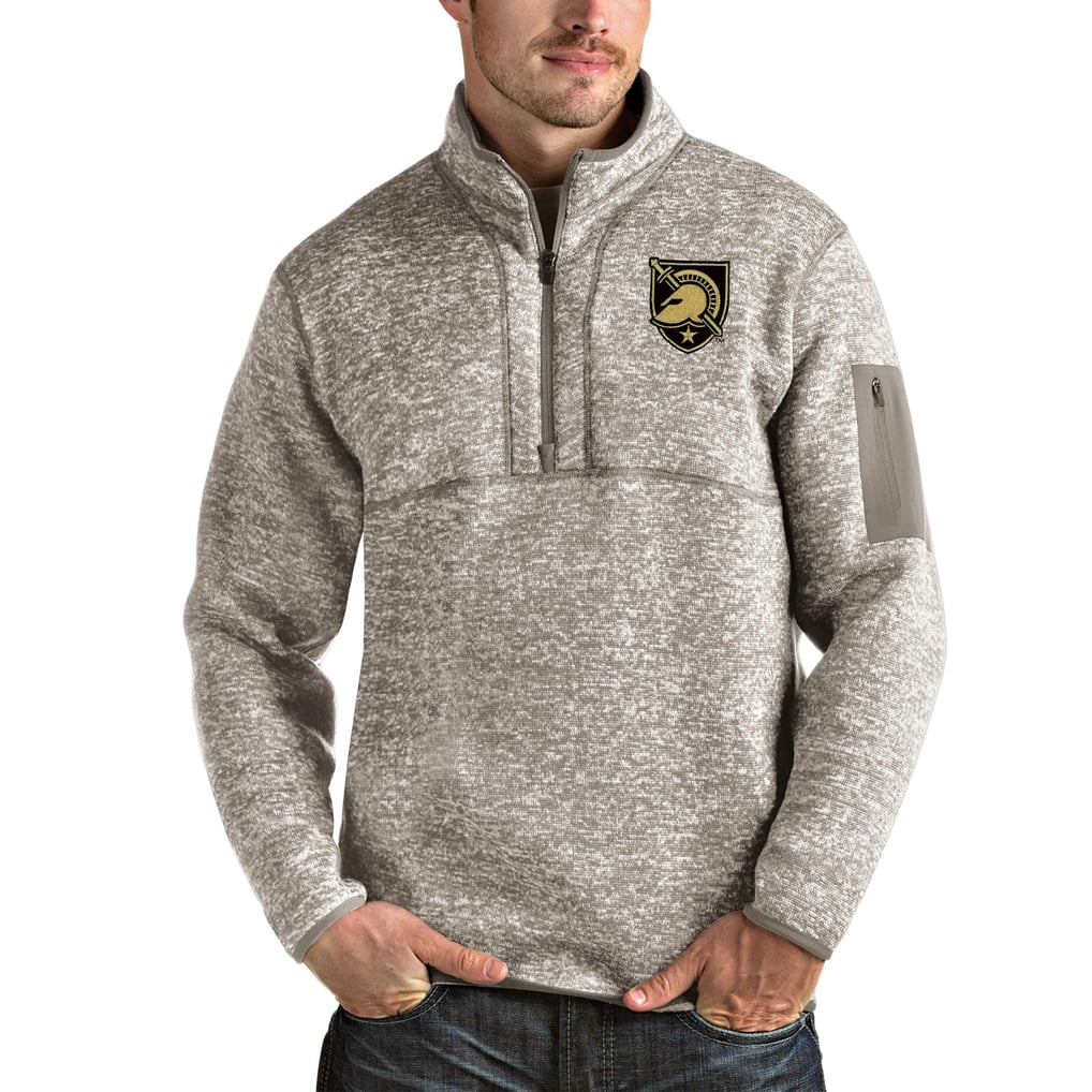 Army Black Knights Antigua Fortune Half-Zip Pullover Jacket - Oatmeal