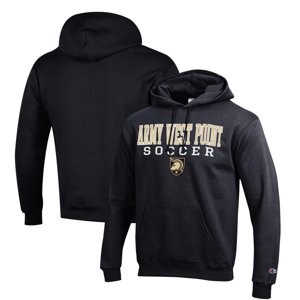 Army Black Knights Champion Soccer Stack Logo Powerblend Pullover Hoodie - Black
