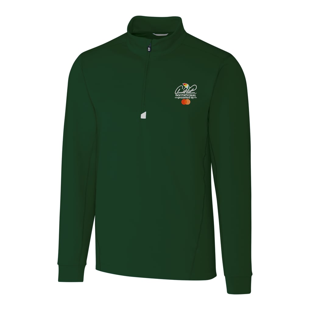 Arnold Palmer Invitational Cutter & Buck Traverse Stretch Quarter-Zip Pullover Top - Hunter Green