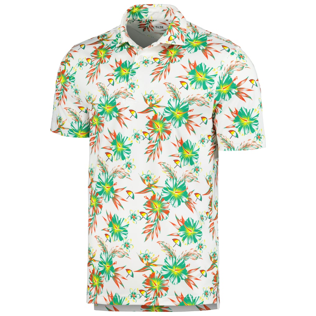 Arnold Palmer Print Tri-Blend Polo - White