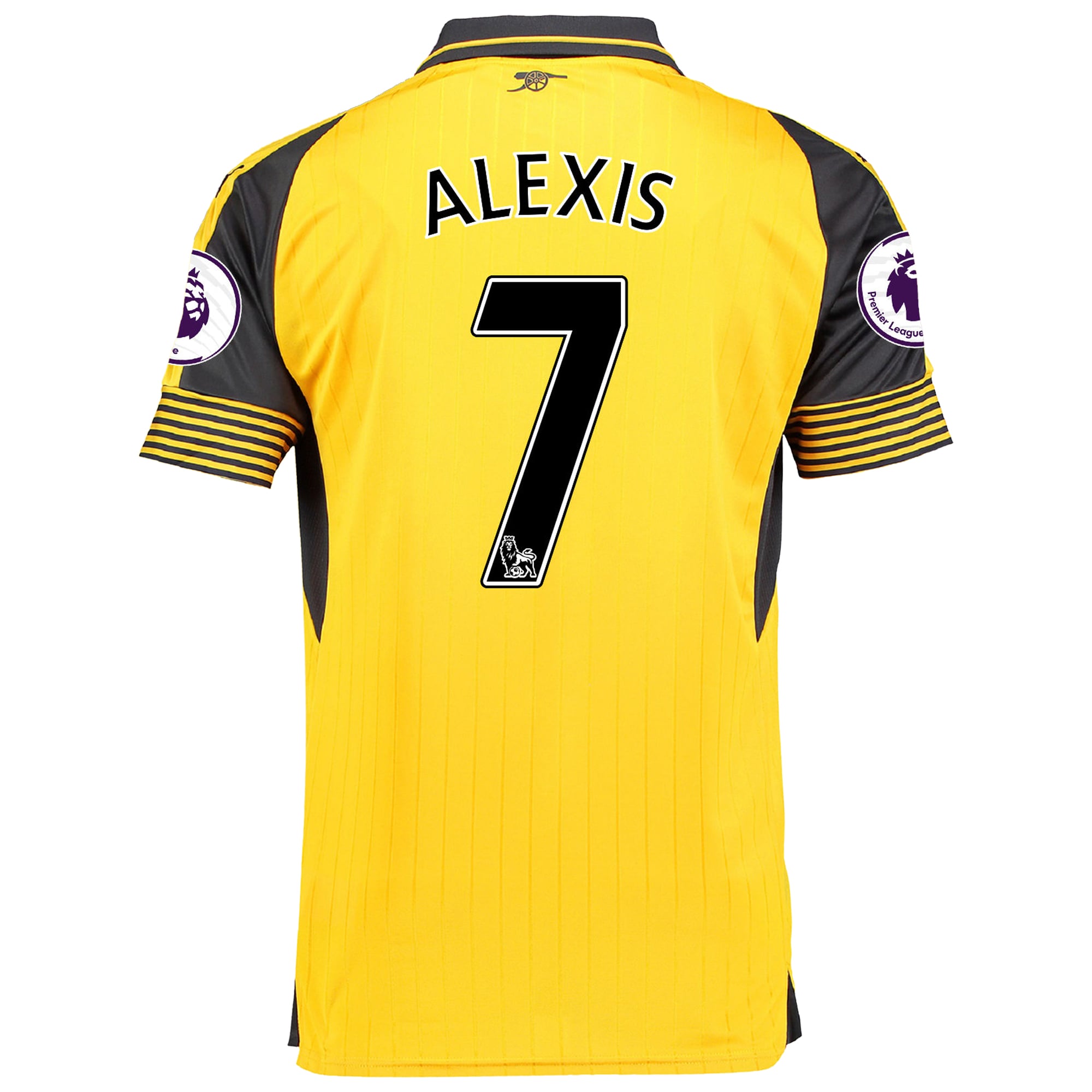 Alexis Sanchez Arsenal Puma 2016/17 Away Replica Patch Jersey - Yellow