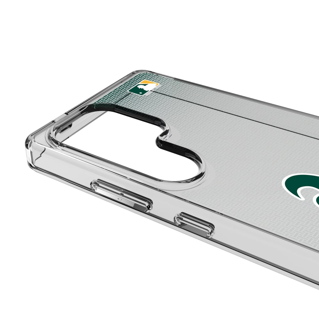 Athletics Linen Logo Galaxy Clear Case