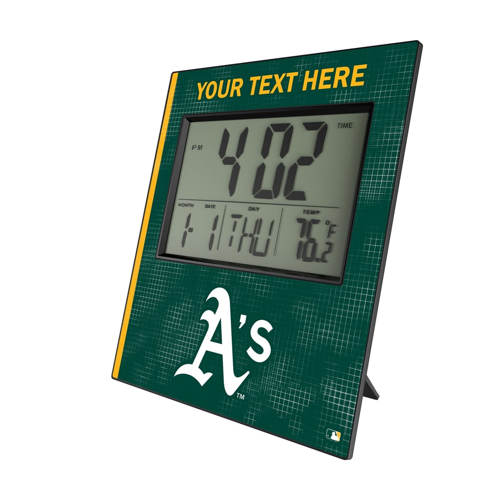 Athletics Keyscaper Personalized Digital Desk Clock