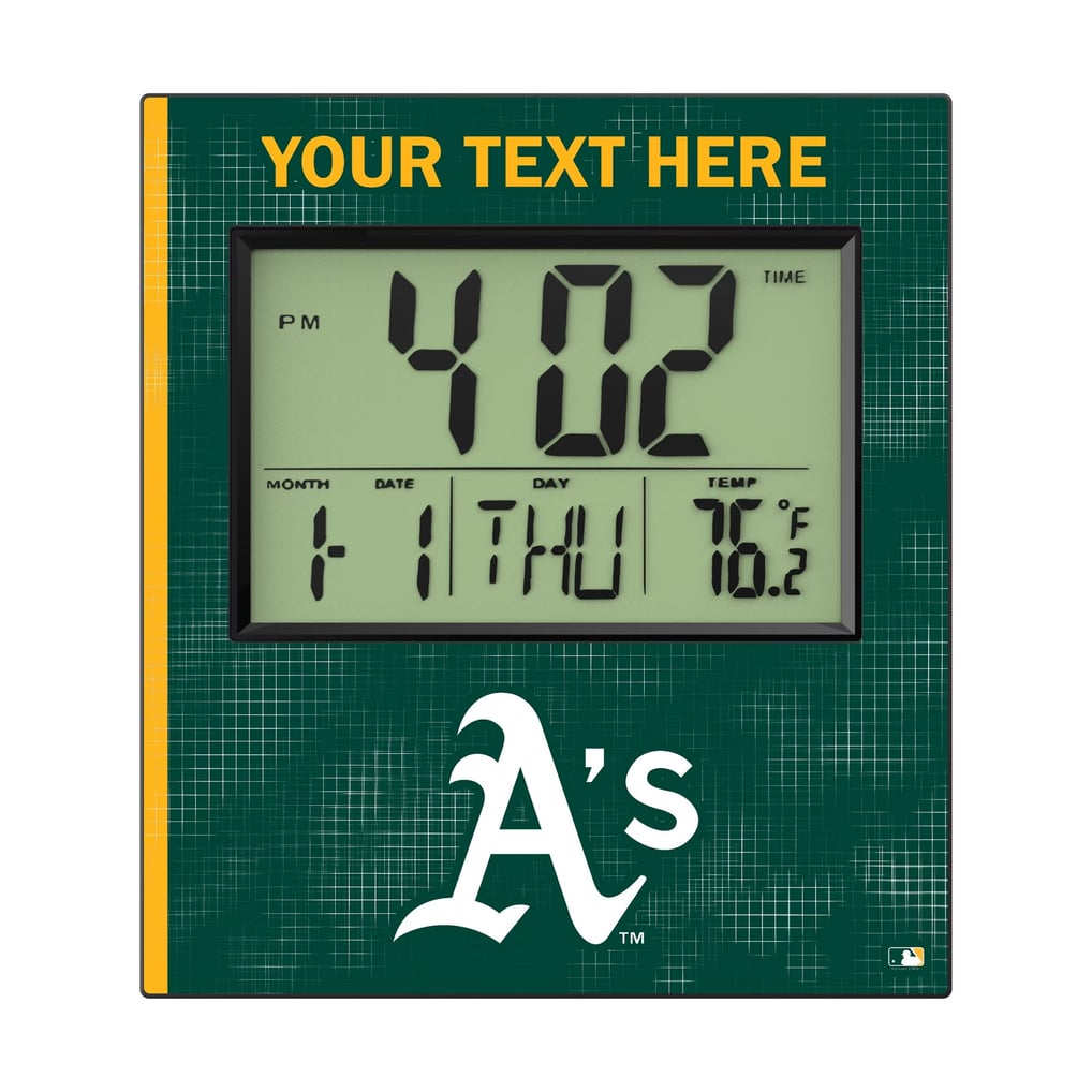 Athletics Keyscaper Personalized Digital Desk Clock