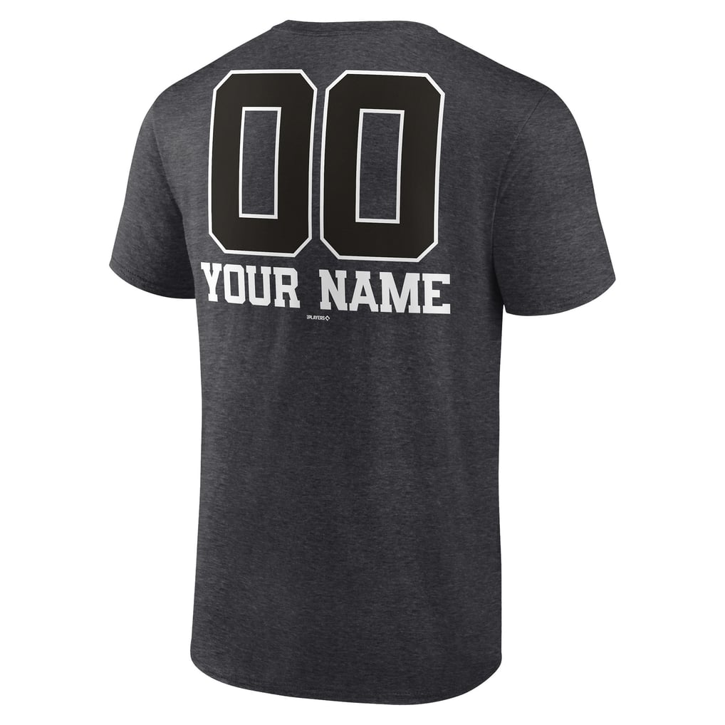 Athletics Personalized Monochrome Name & Number T-Shirt - Charcoal