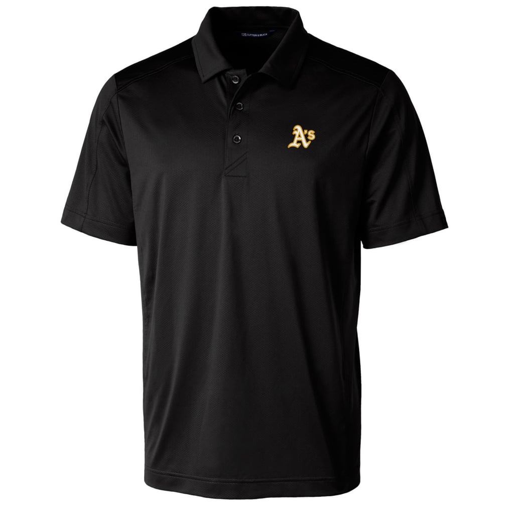 Athletics Cutter & Buck Prospect Textured Stretch Polo - Black