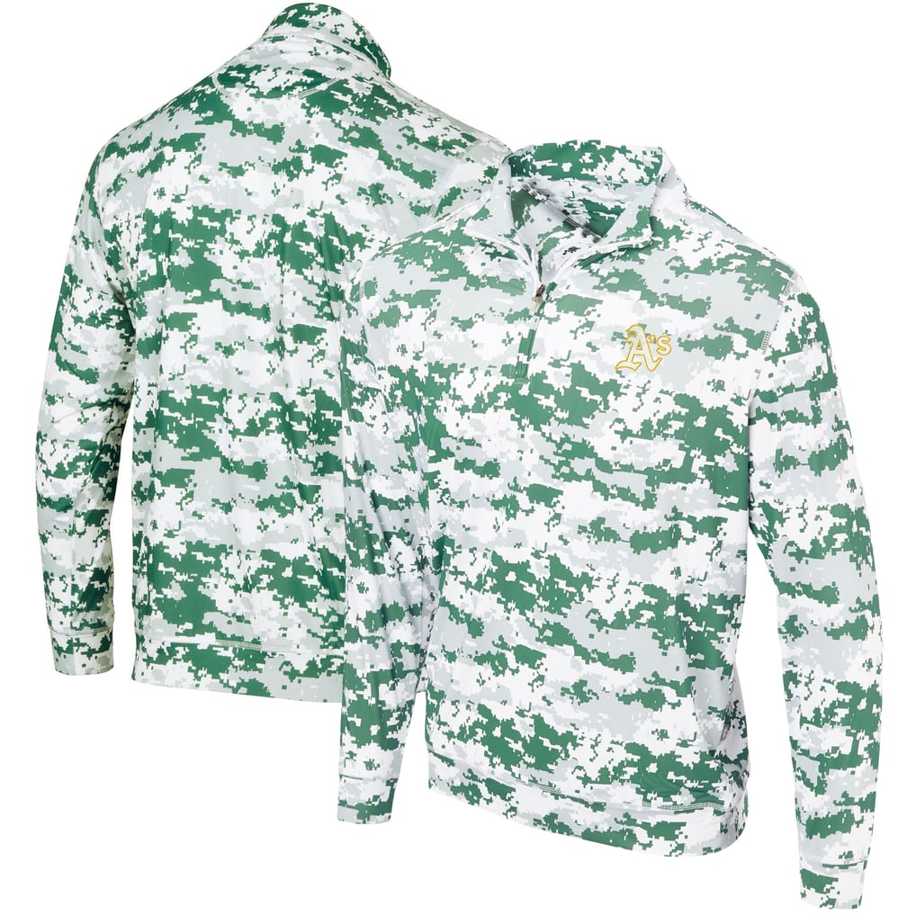 Athletics Digital Camo Performance Quarter-Zip Pullover Jacket - Green