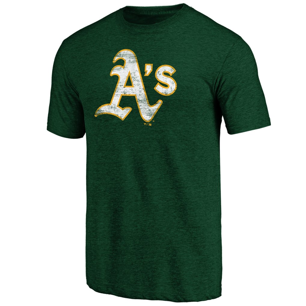 Athletics Official Logo Tri-Blend T-Shirt - Heather Green
