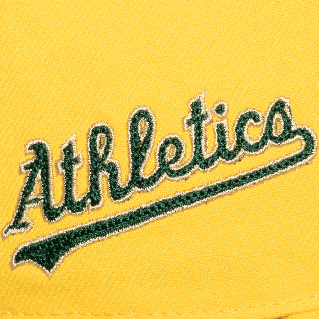  Athletics Mitchell & Ness Secondary Pro Snapback Hat - Gold