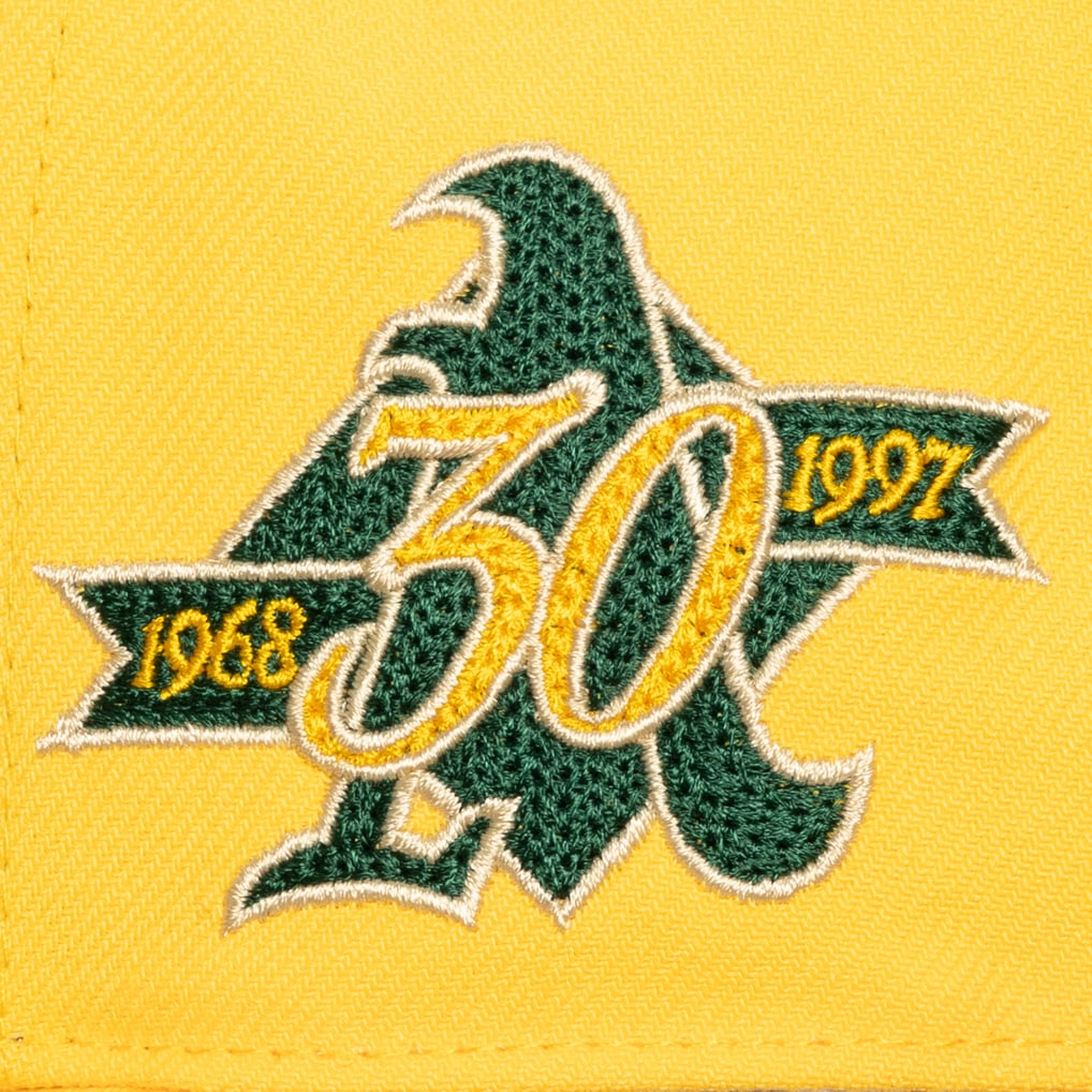  Athletics Mitchell & Ness Secondary Pro Snapback Hat - Gold