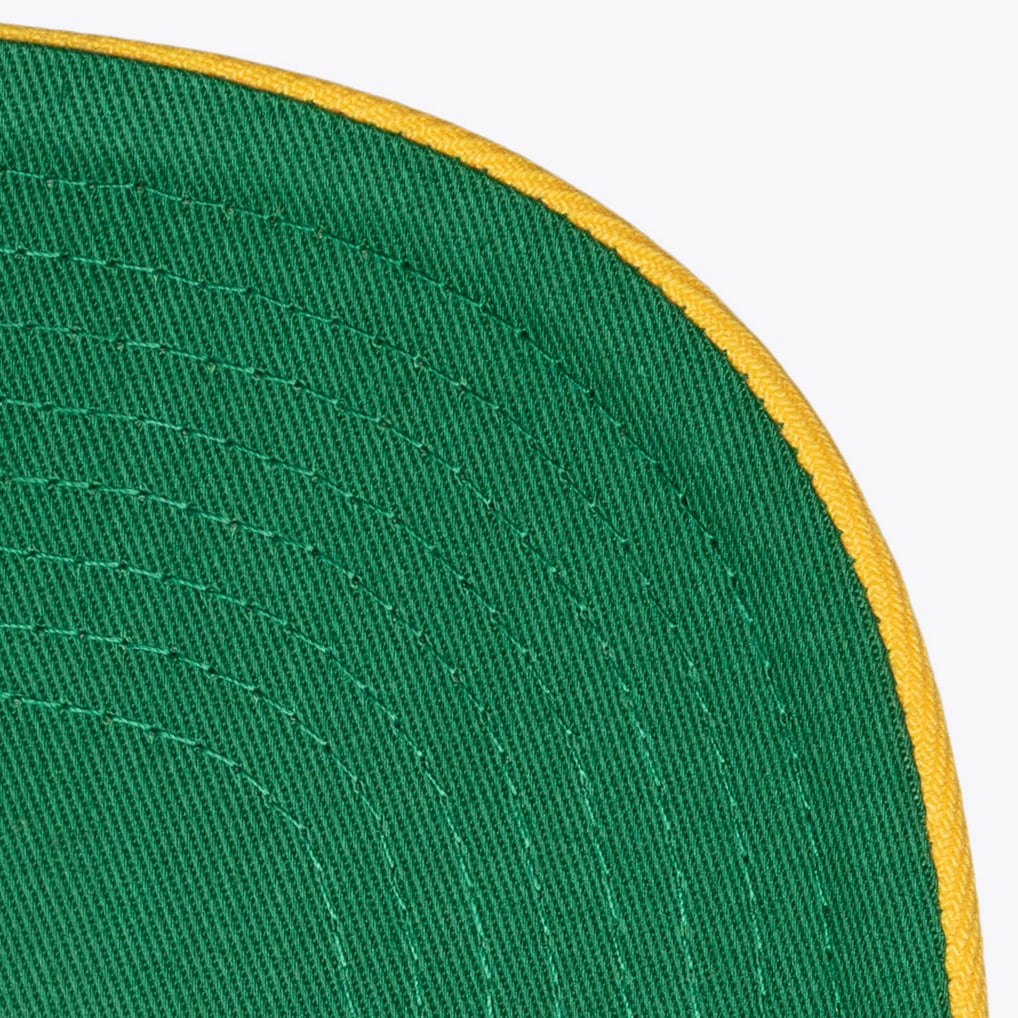 Athletics Mitchell & Ness Secondary Pro Snapback Hat - Gold