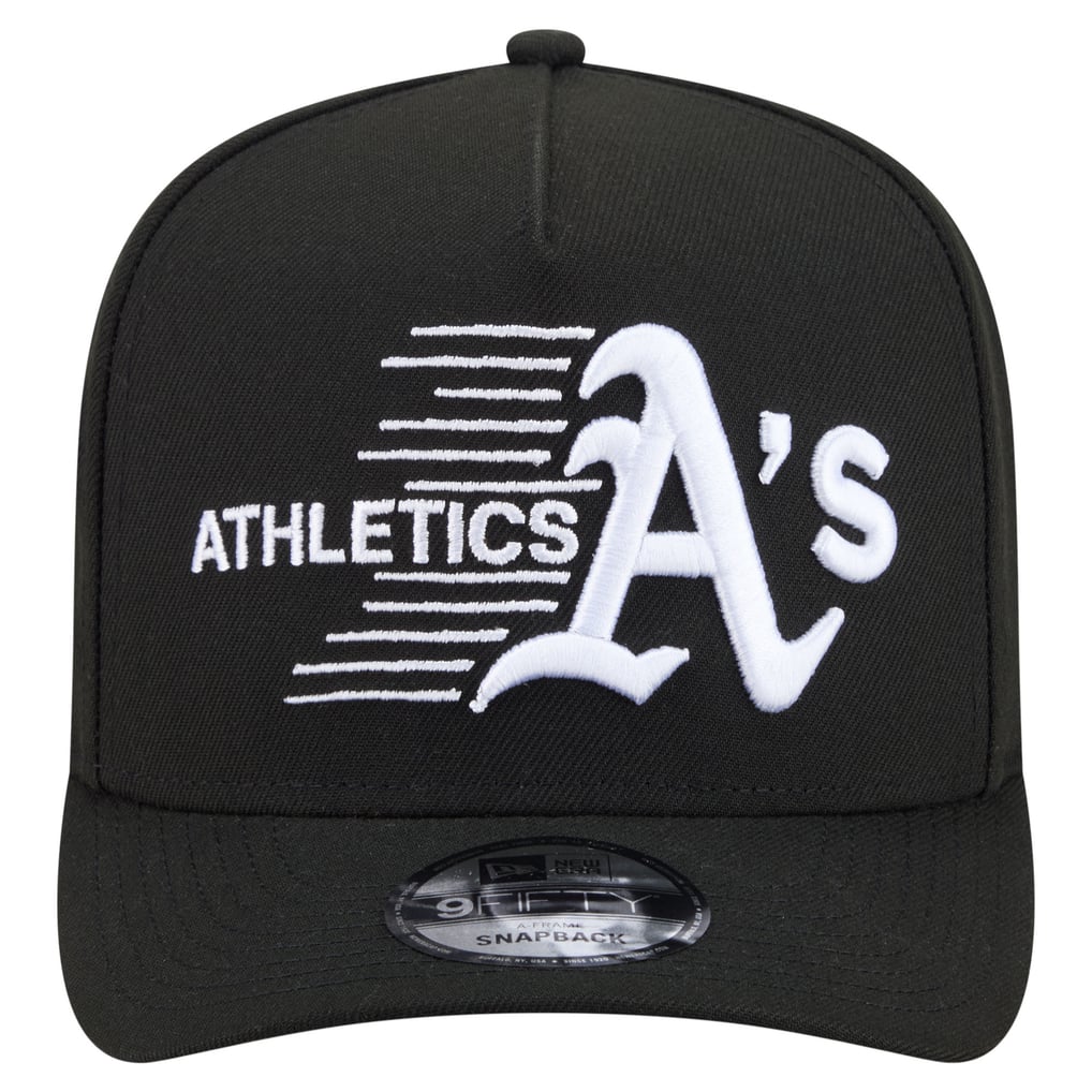  Athletics New Era Motion A-Frame 9FIFTY Snapback Hat - Black
