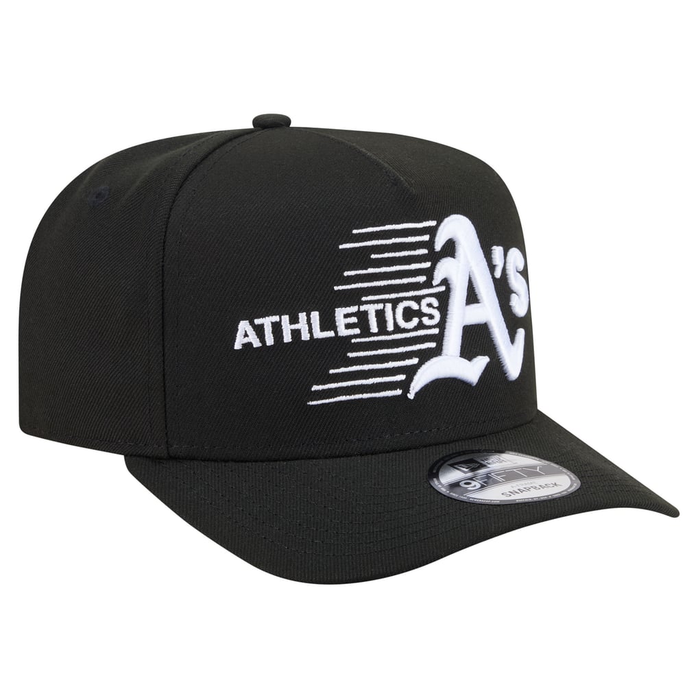  Athletics New Era Motion A-Frame 9FIFTY Snapback Hat - Black