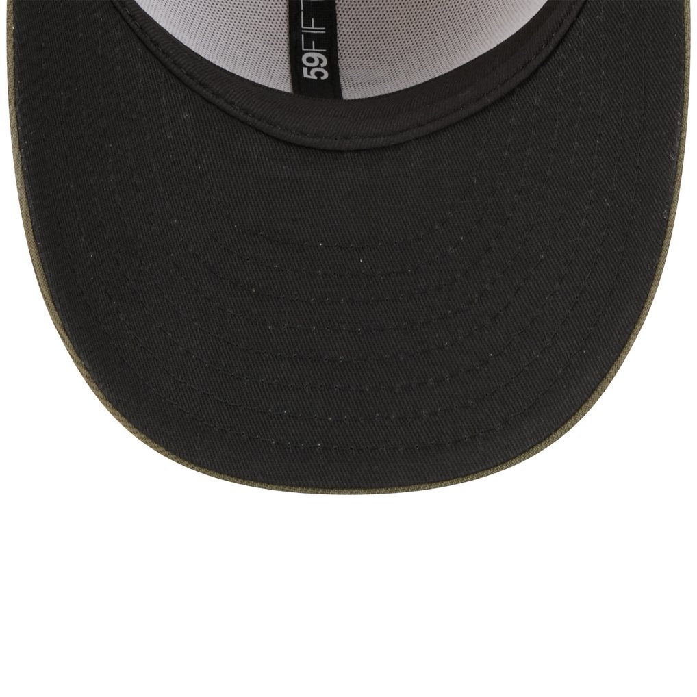 Athletics New Era 2025 Armed Forces Day 59FIFTY Fitted Hat - Light Beige/Olive